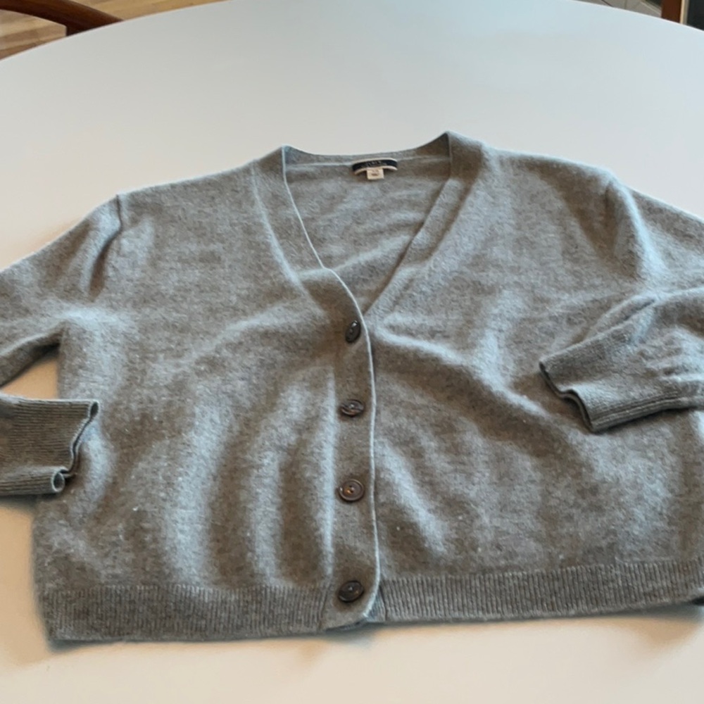 J Crew oversized cropped cardigan